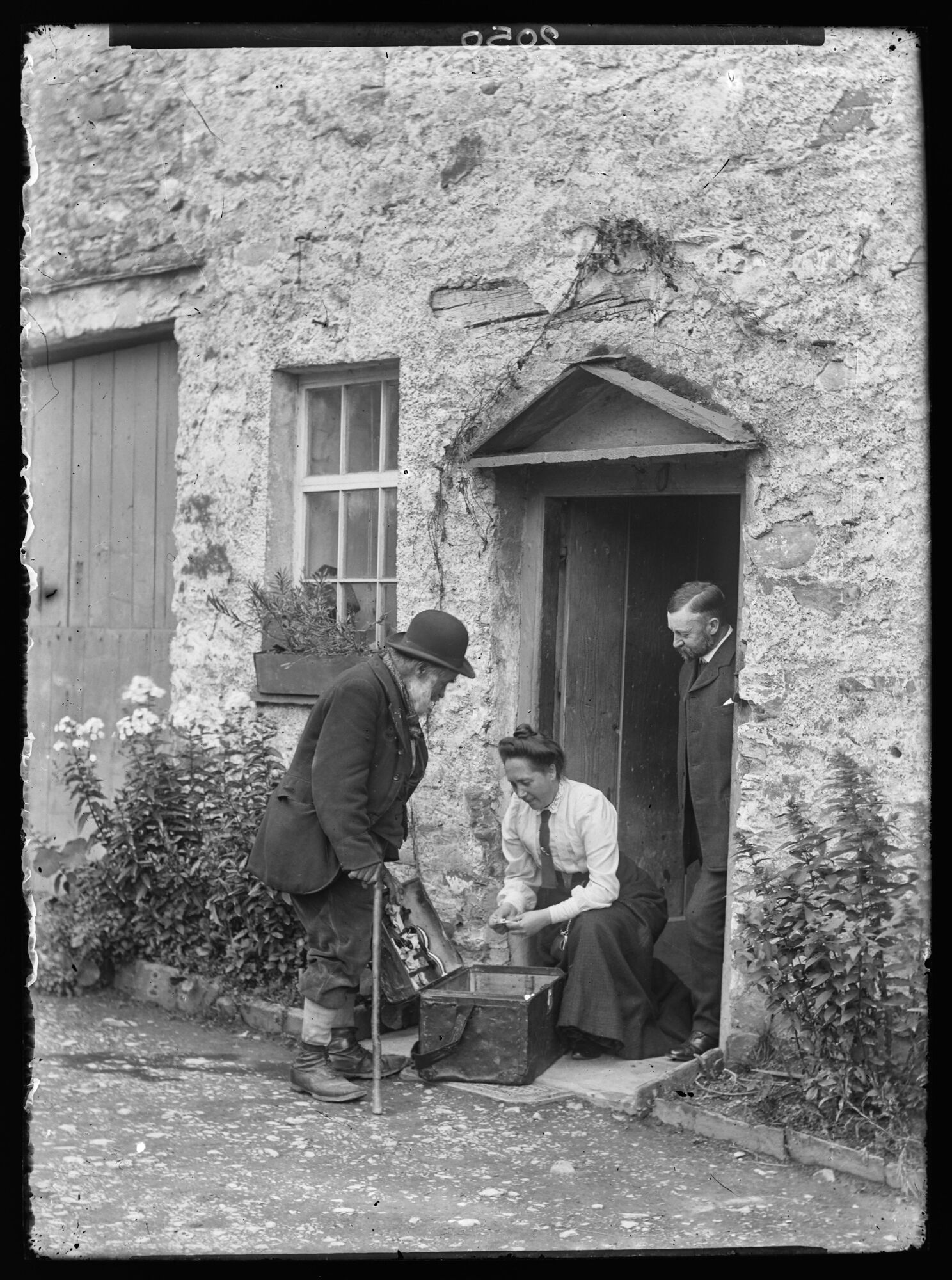 Pedlar at a Cottage Door, Newby Bridge 