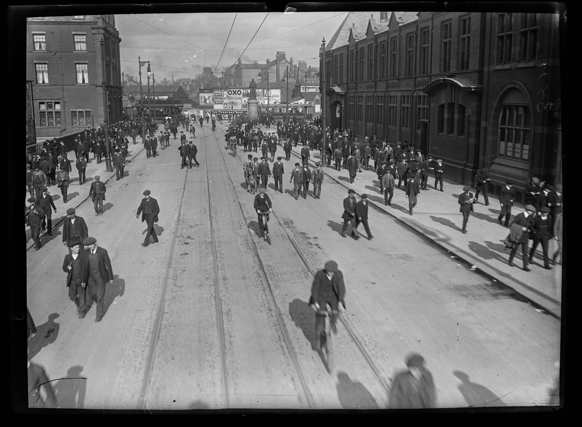 Workers heading to the shipyard, Barrow-in-Furness