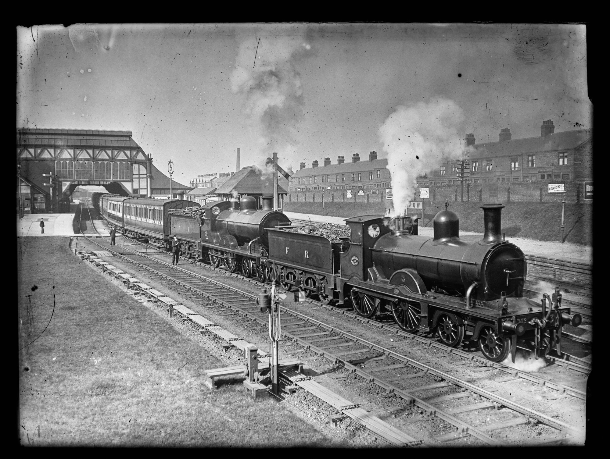 4-4-0 Locomotives No's 33 and 130, Barrow Central station, Barrow-in-Furness
