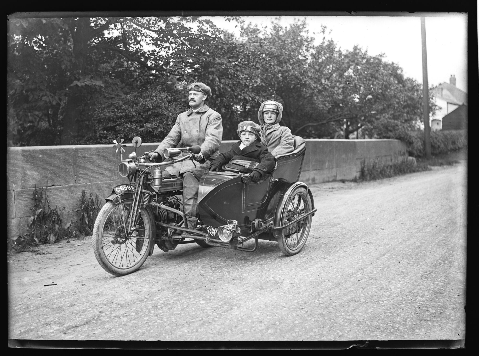 Motorbike & sidecar for two, location unknown