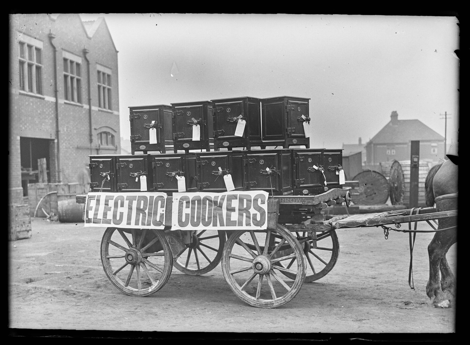 Electric cookers delivery cart, Barrow Corporation Electricity Wowks, Barrow-in-Furness