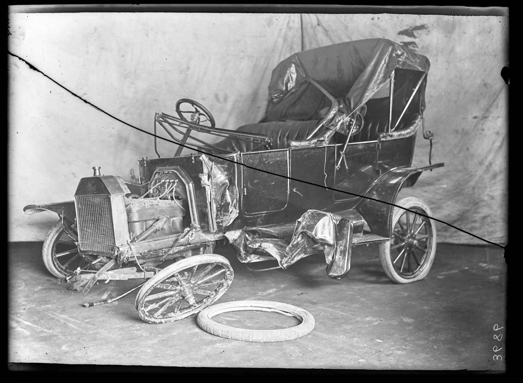 Damaged Model T Ford