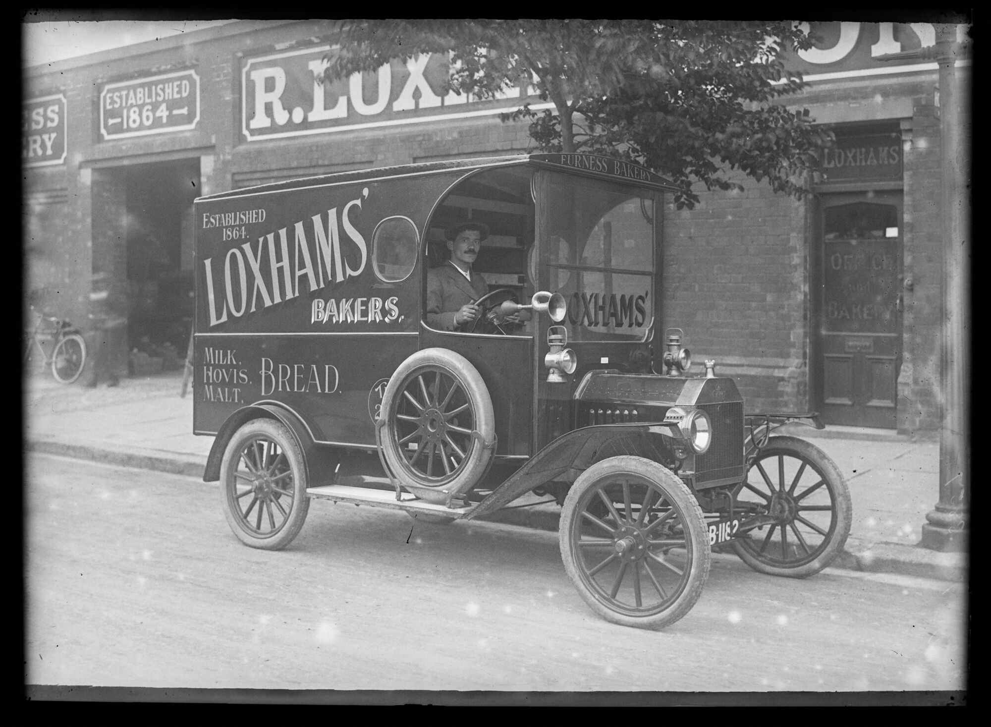 Loxham's Bakery motorised delivery van, Barrow-in-Furness