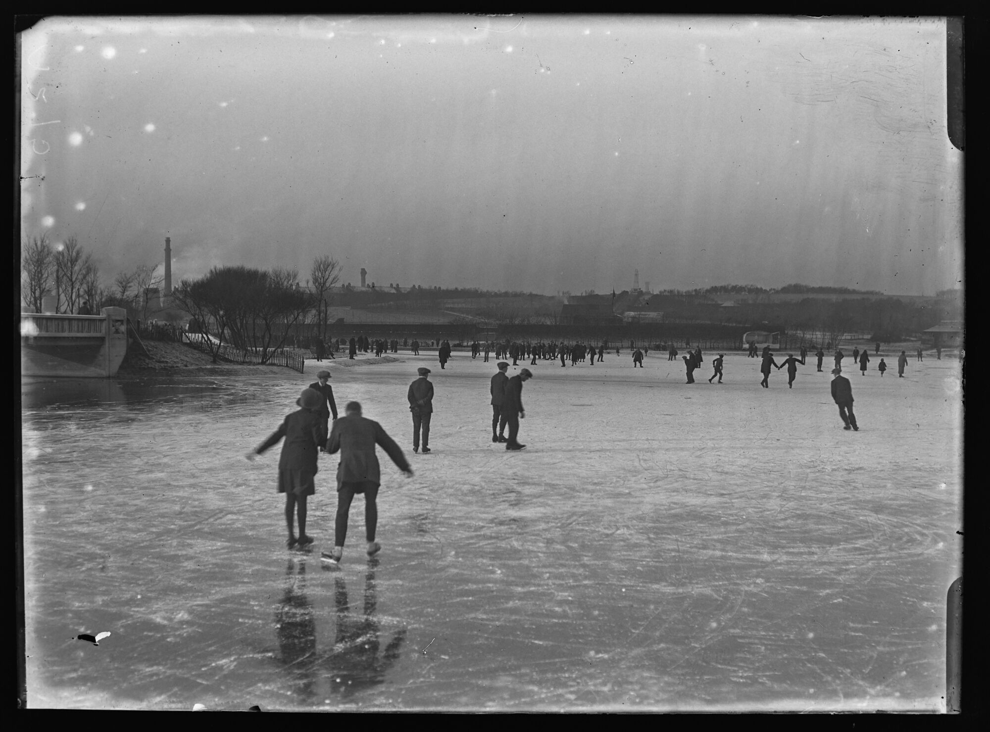 Skating on the Park Lake, Barrow-in-Furness 